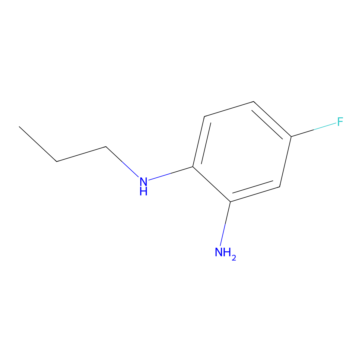 4-fluoro-1-N-propylbenzene-1,2-diamine molecular structure, CAS 300798-95-2