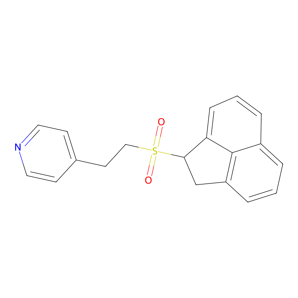 4-[2-(1,2-Dihydroacenaphthylen-1-ylsulfonyl)ethyl]pyridine molecular structure, CAS 300799-28-4