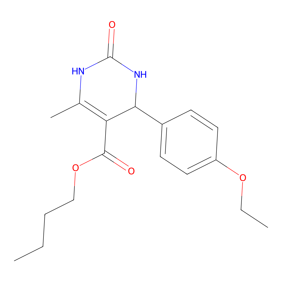 Butyl 4-(4-ethoxyphenyl)-6-methyl-2-oxo-1,2,3,4-tetrahydropyrimidine-5-carboxylate molecular structure, CAS 300799-48-8
