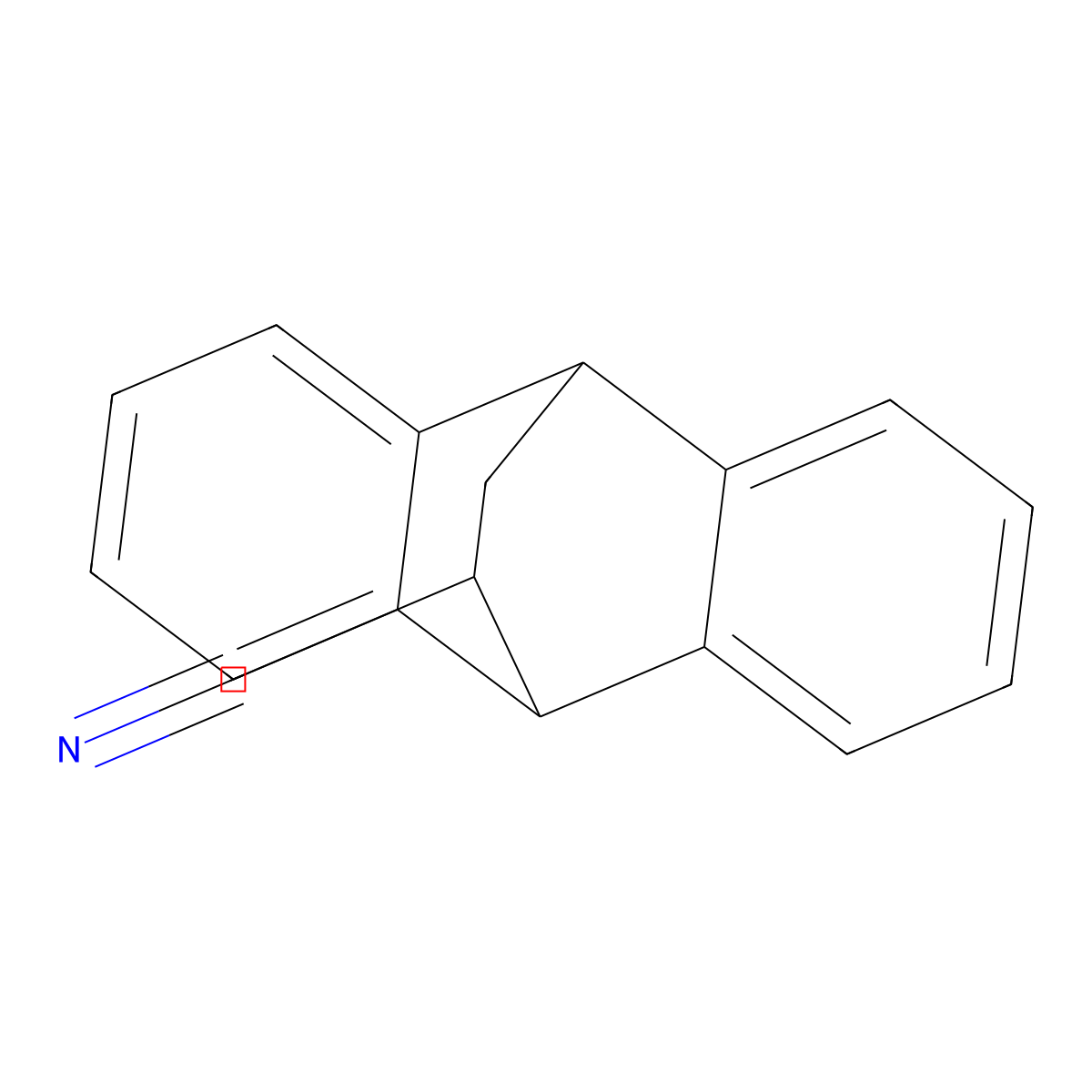 9,10-Dihydro-9,10-ethanoanthracene-11-carbonitrile molecular structure, CAS 3008-09-1