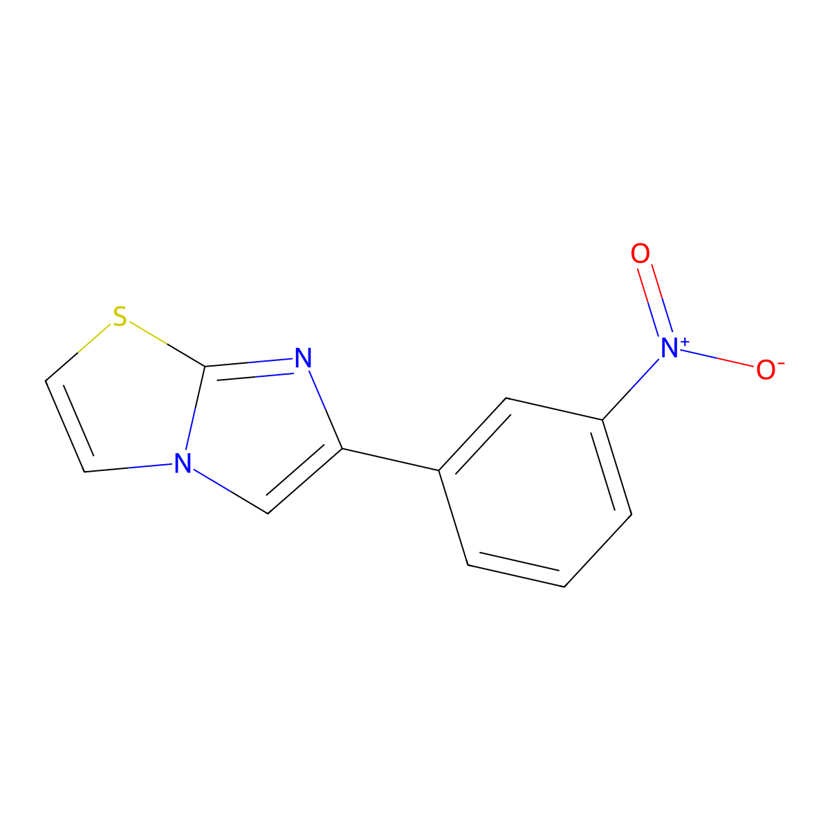 6-(3-Nitrophenyl)imidazo[2,1-b][1,3]thiazole molecular structure, CAS 300801-18-7