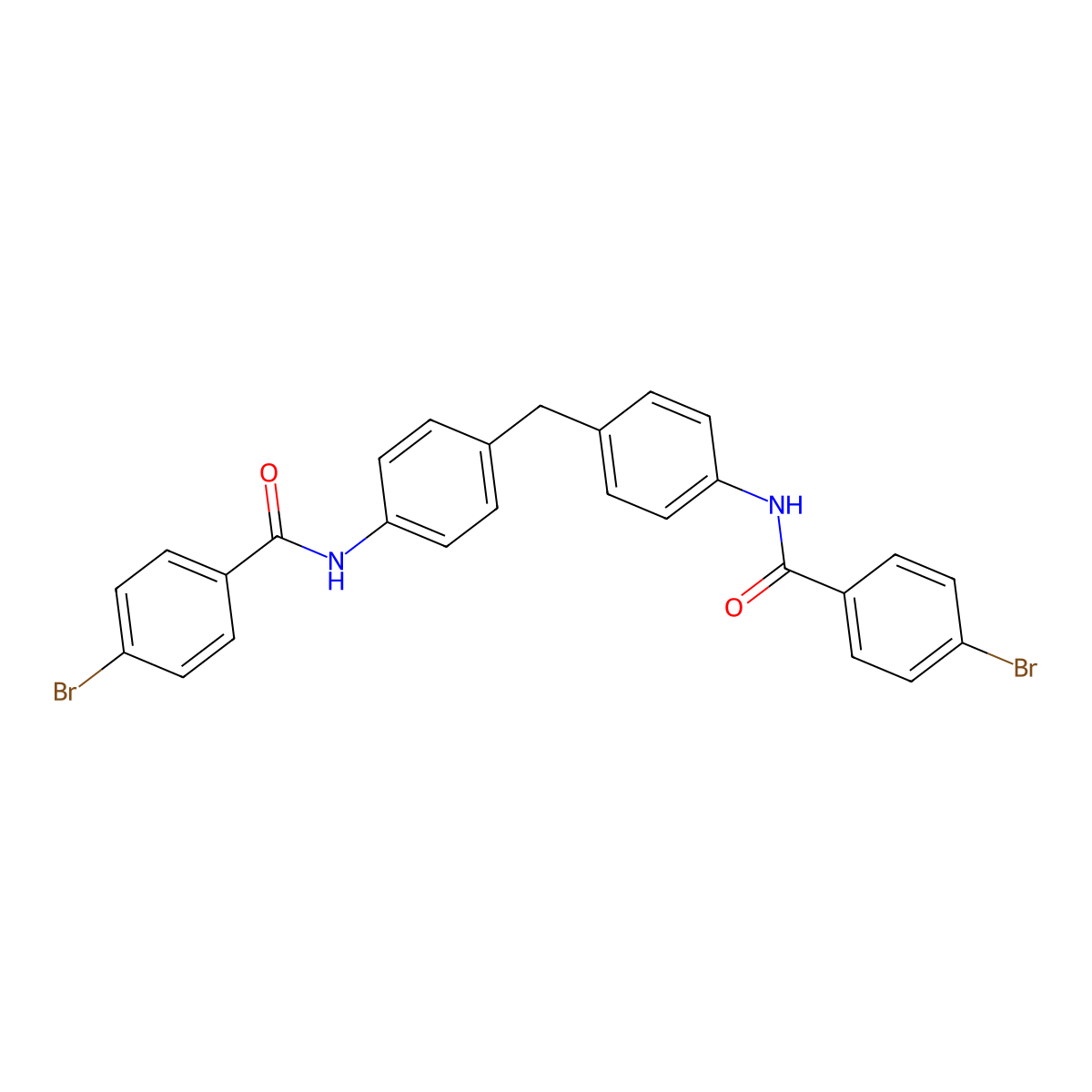 4-bromo-N-(4-{4-[(4-bromobenzoyl)amino]benzyl}phenyl)benzamide molecular structure, CAS 300801-26-7
