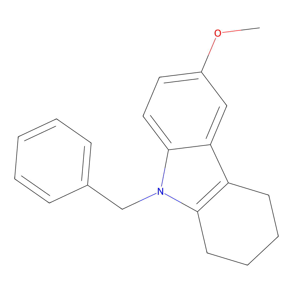 9-Benzyl-6-methoxy-2,3,4,9-tetrahydro-1H-carbazole molecular structure, CAS 300801-62-1