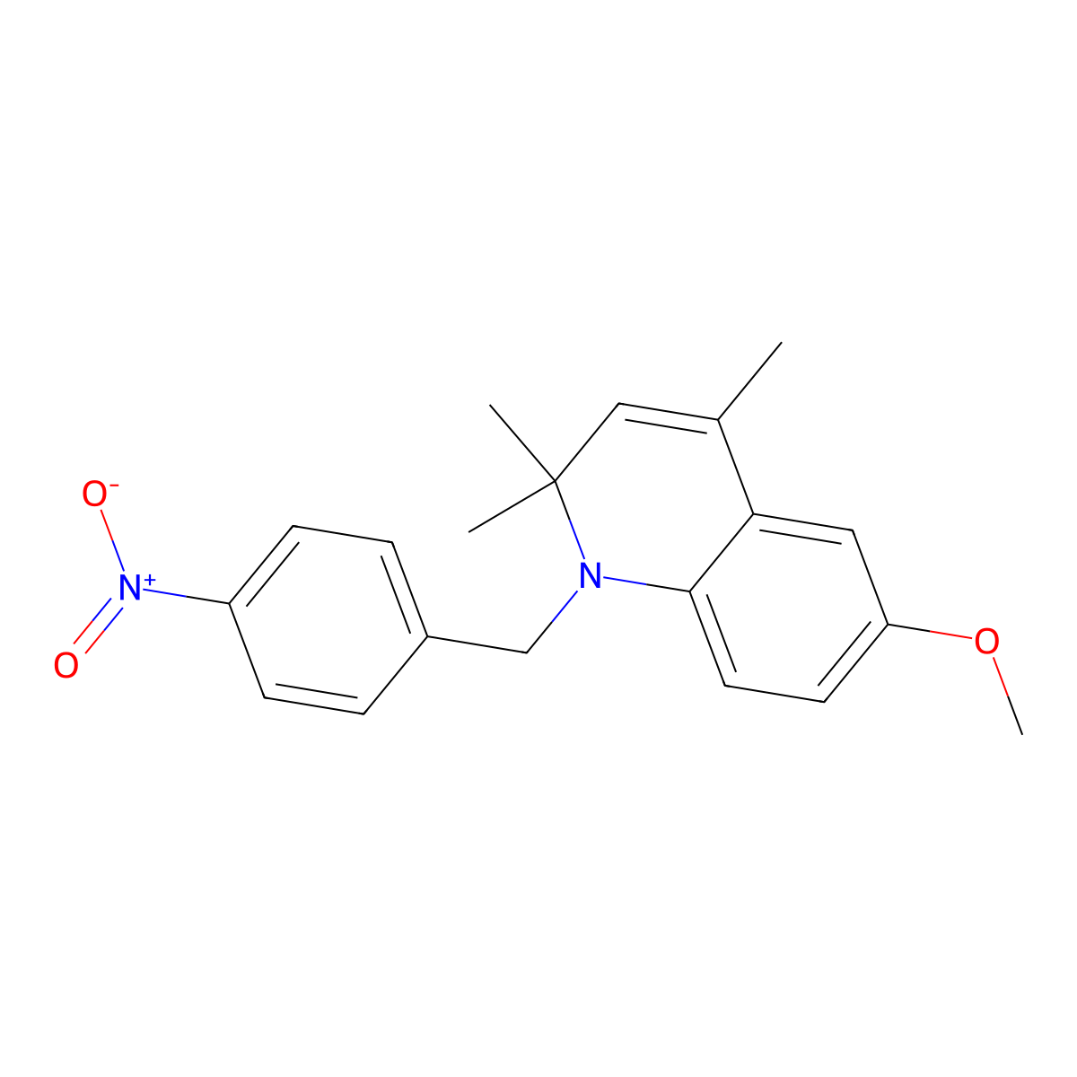 6-Methoxy-2,2,4-trimethyl-1-[(4-nitrophenyl)methyl]quinoline molecular structure, CAS 300801-63-2