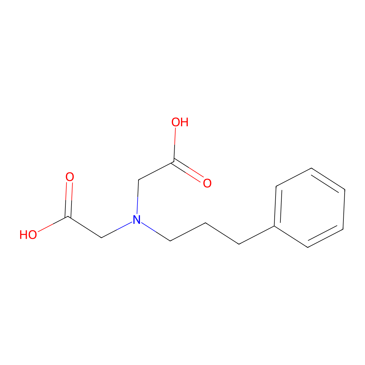 2-[Carboxymethyl(3-phenylpropyl)amino]acetic acid molecular structure, CAS 300804-20-0