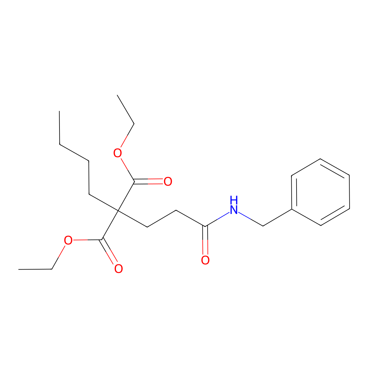 Diethyl [3-(benzylamino)-3-oxopropyl](butyl)propanedioate molecular structure, CAS 300804-25-5