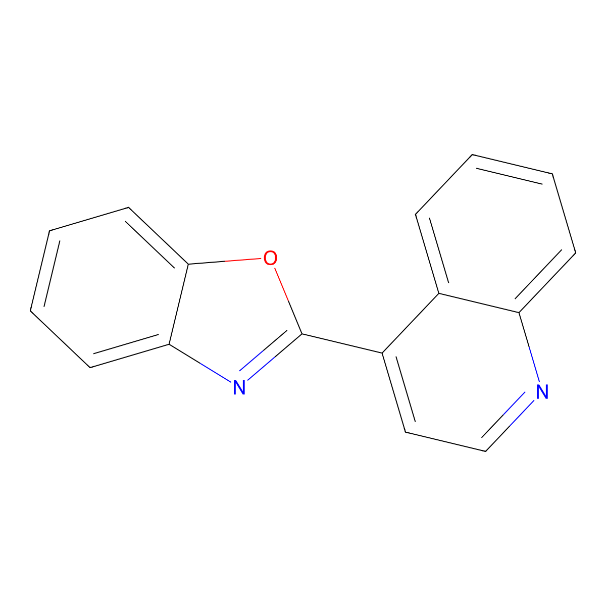 4-(1,3-Benzoxazol-2-yl)quinoline molecular structure, CAS 300804-98-2