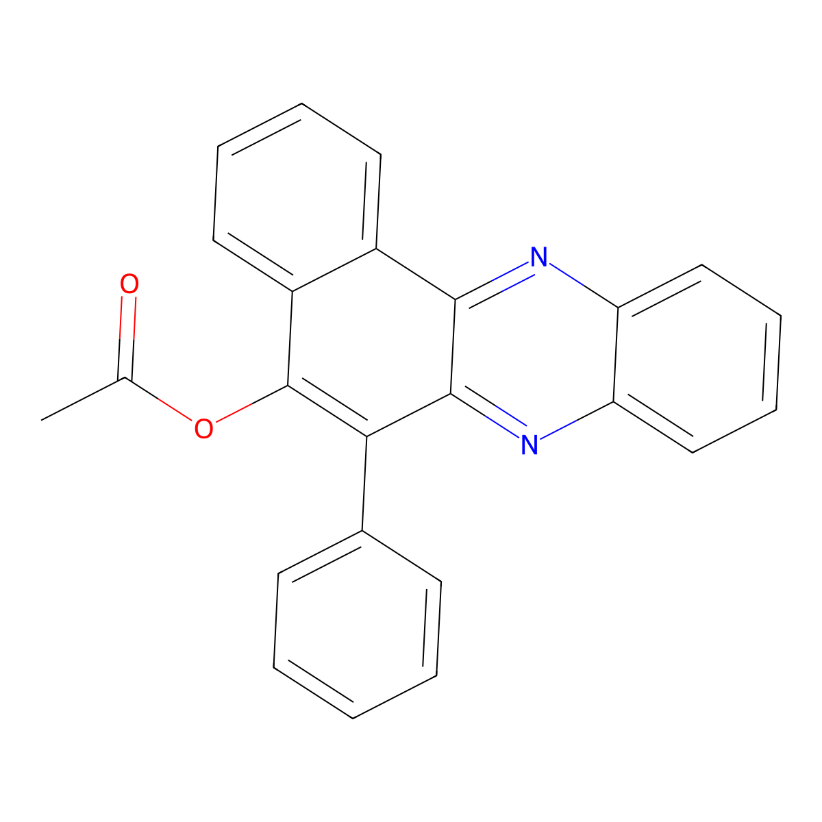 6-Phenylbenzo[a]phenazin-5-yl acetate molecular structure, CAS 300805-19-0
