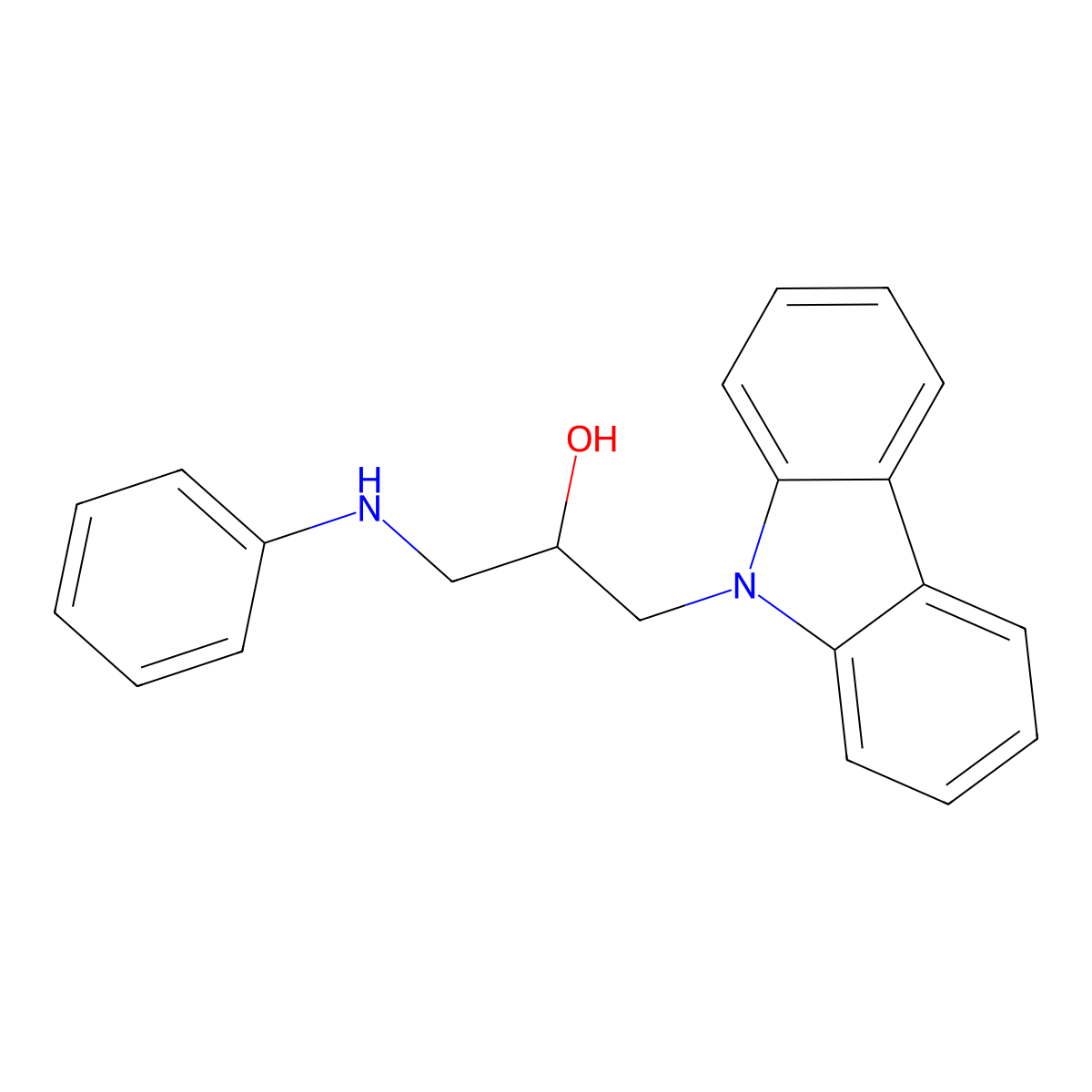1-Carbazol-9-yl-3-phenylamino-propan-2-ol molecular structure, CAS 300805-47-4