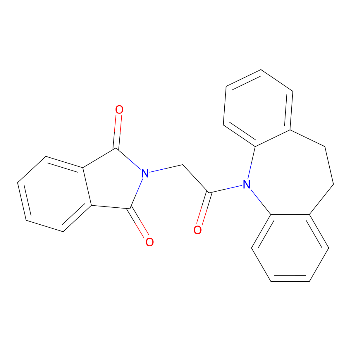 2-[2-(5,6-Dihydrobenzo[b][1]benzazepin-11-yl)-2-oxoethyl]isoindole-1,3-dione molecular structure, CAS 300805-48-5