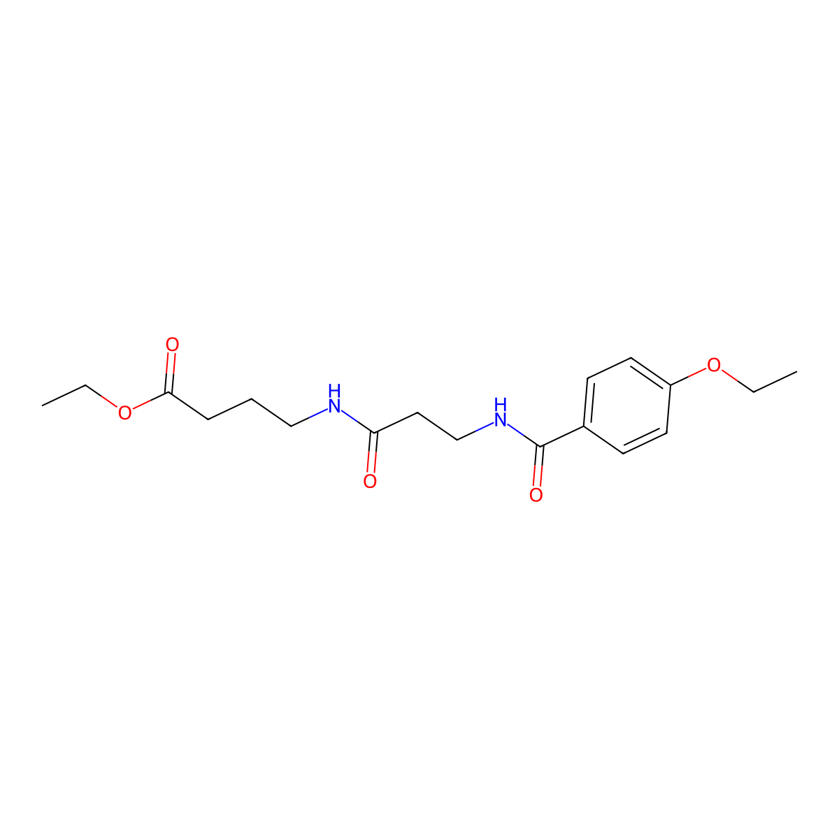 Ethyl 4-[3-[(4-ethoxybenzoyl)amino]propanoylamino]butanoate molecular structure, CAS 300805-80-5