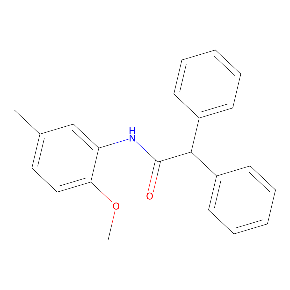 N-(2-Methoxy-5-methylphenyl)-2,2-diphenylacetamide molecular structure, CAS 300808-88-2