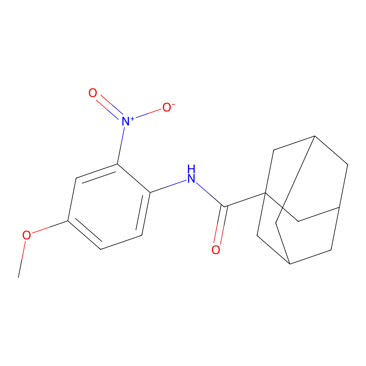 N-(4-methoxy-2-nitrophenyl)adamantane-1-carboxamide molecular structure, CAS 300808-90-6
