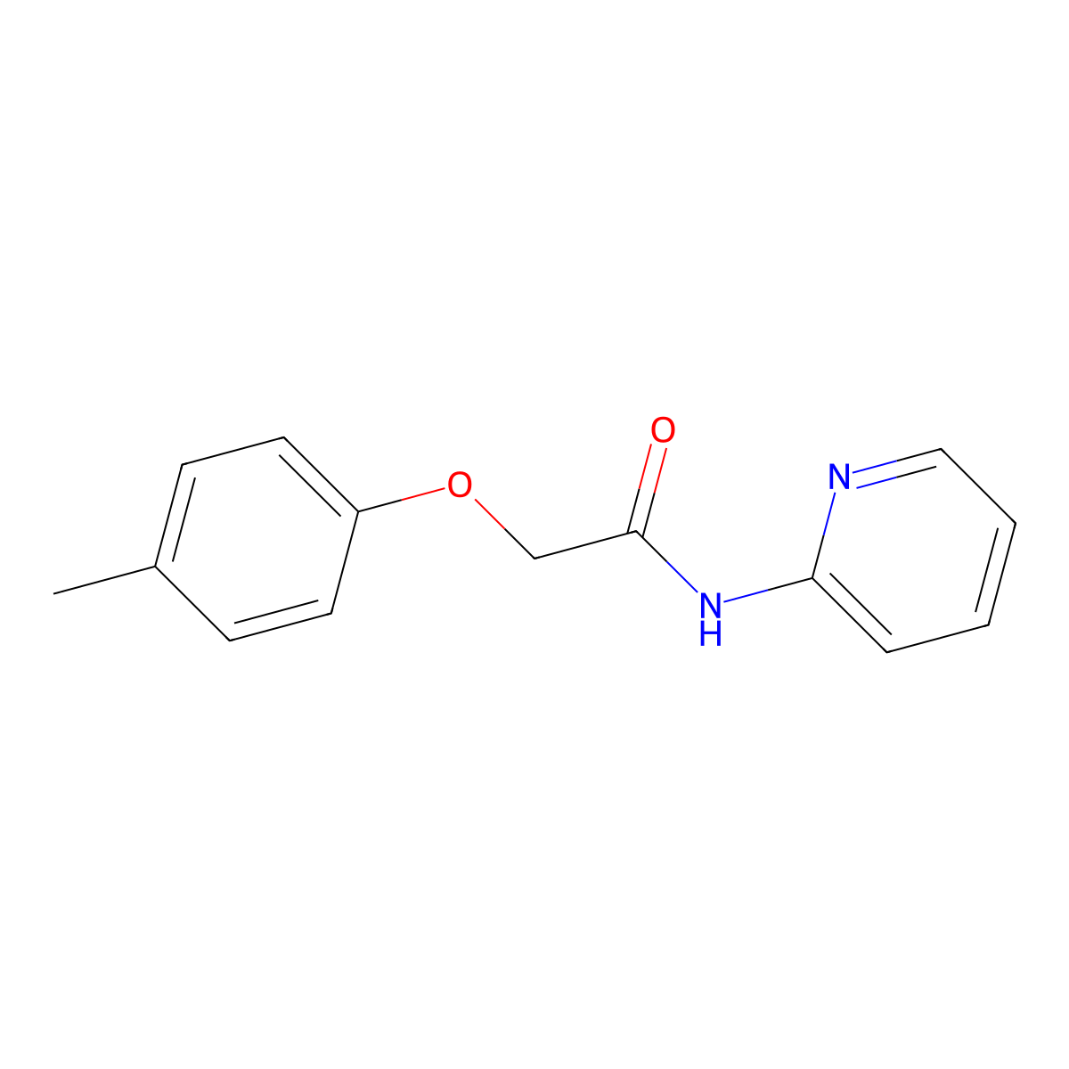 2-(4-methylphenoxy)-N-pyridin-2-ylacetamide molecular structure, CAS 300809-43-2