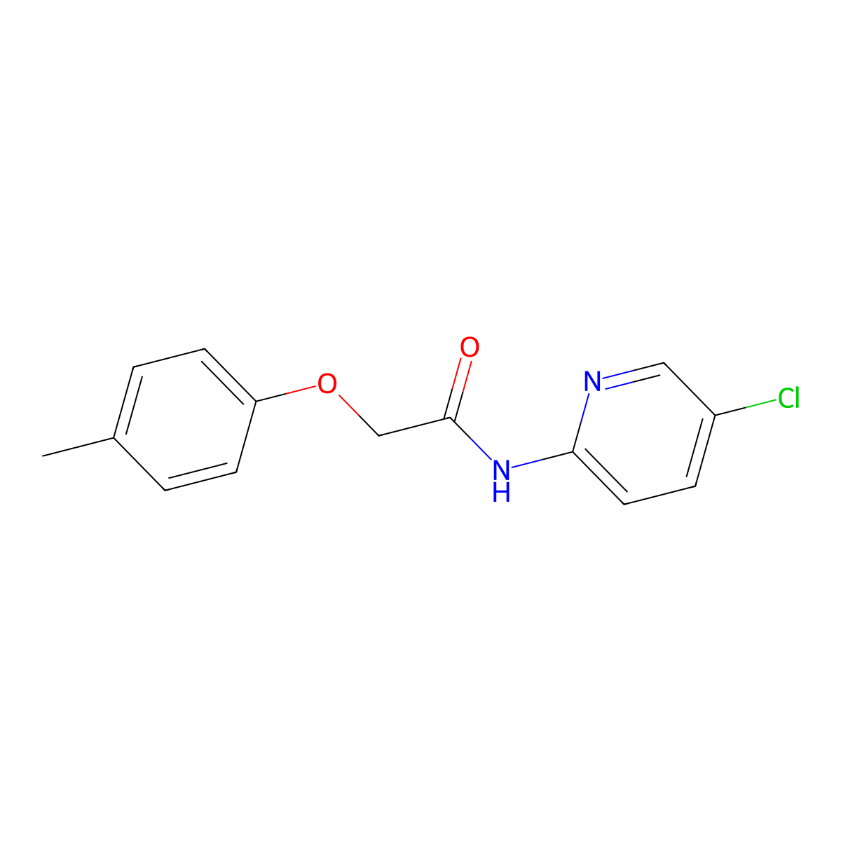 N-(5-chloropyridin-2-yl)-2-(4-methylphenoxy)acetamide molecular structure, CAS 300809-45-4