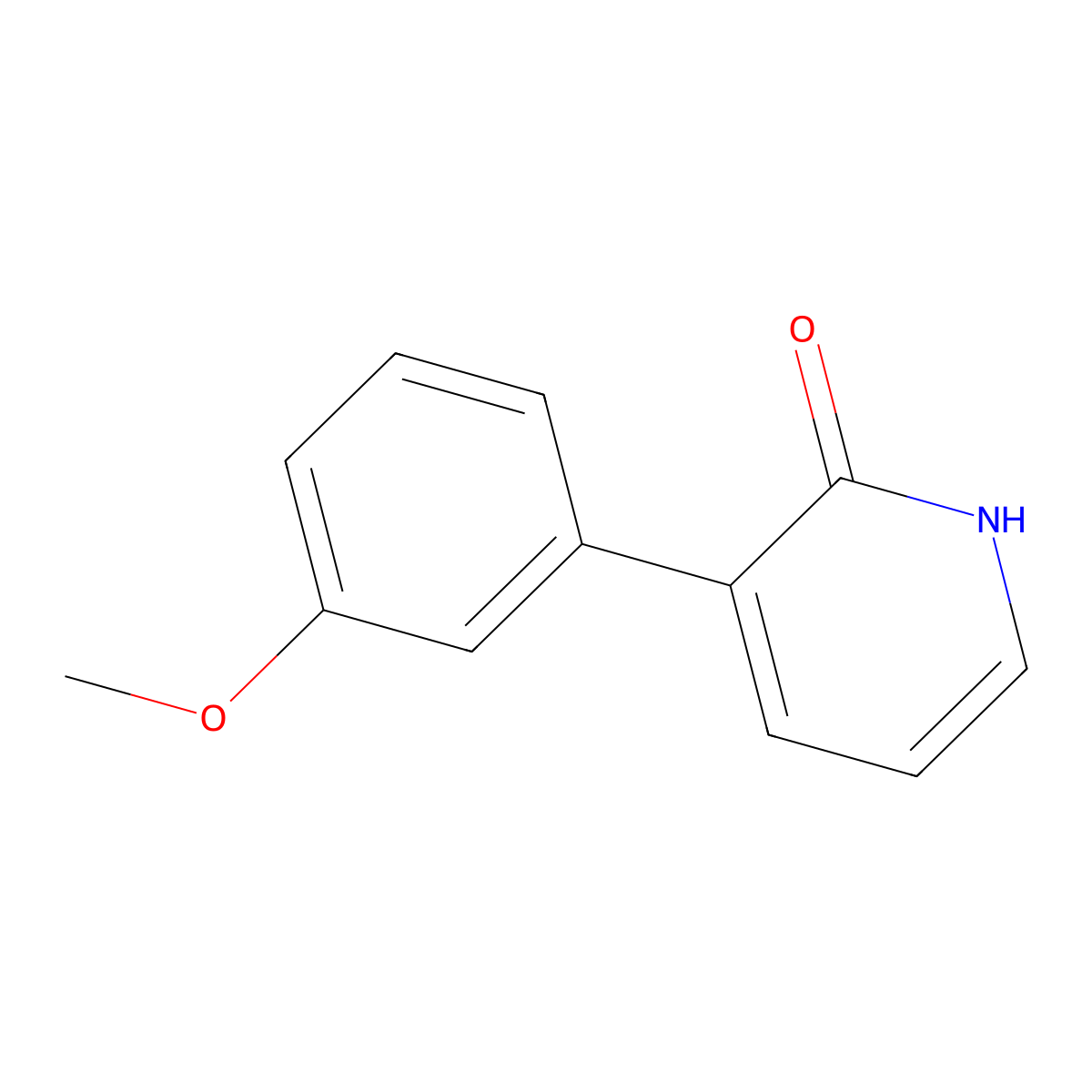 2-Hydroxy-3-(3-methoxyphenyl)pyridine molecular structure, CAS 30081-70-0