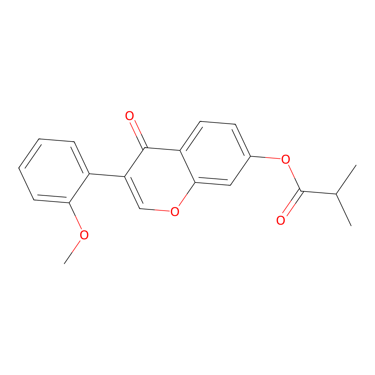 3-(2-methoxyphenyl)-4-oxo-4H-chromen-7-yl 2-methylpropanoate molecular structure, CAS 300814-02-2