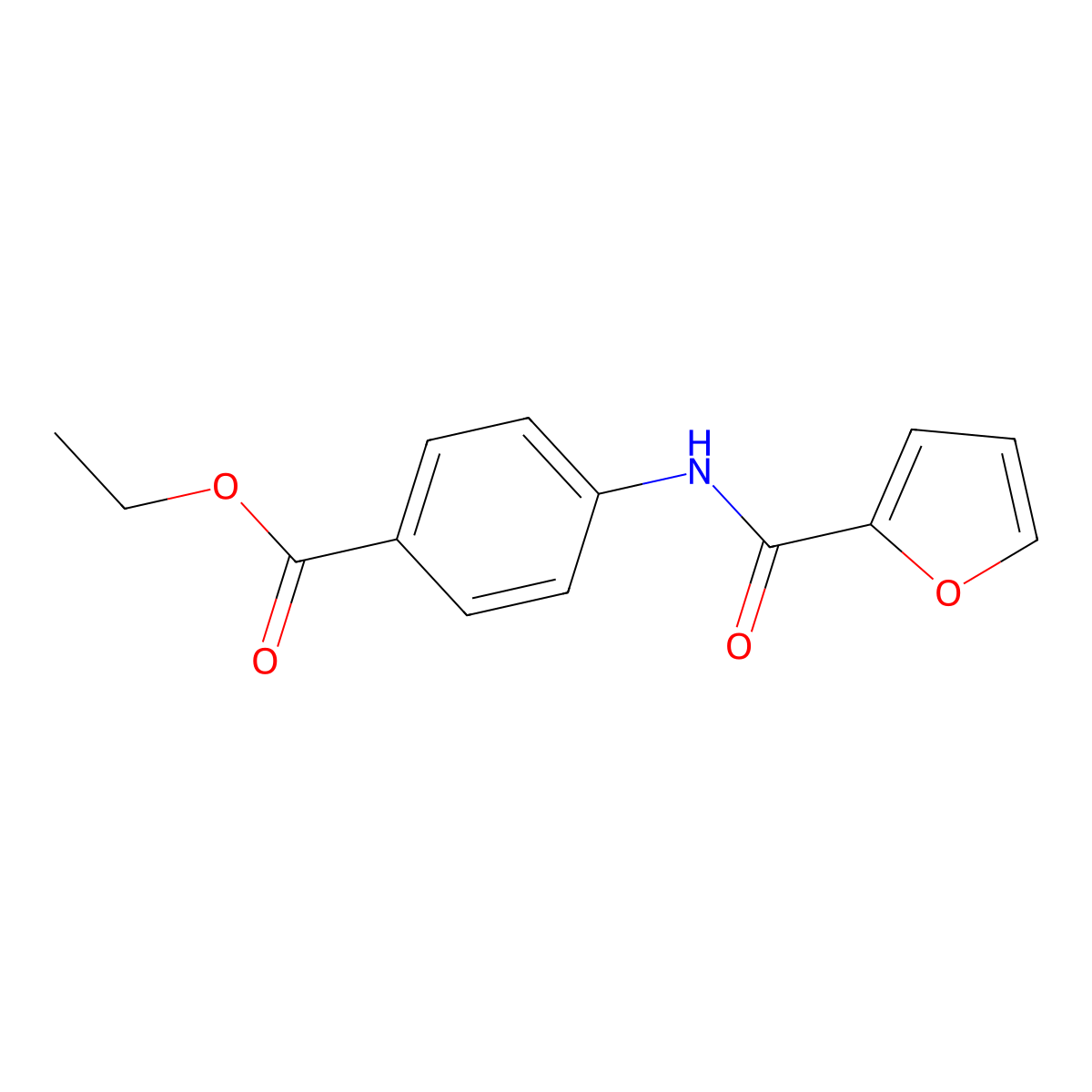 Ethyl 4-(furan-2-carboxamido)benzoate molecular structure, CAS 300814-13-5