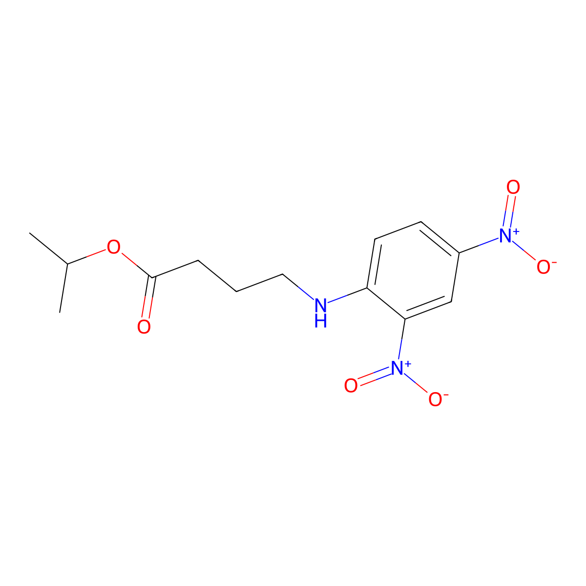 Propan-2-yl 4-[(2,4-dinitrophenyl)amino]butanoate molecular structure, CAS 300815-45-6