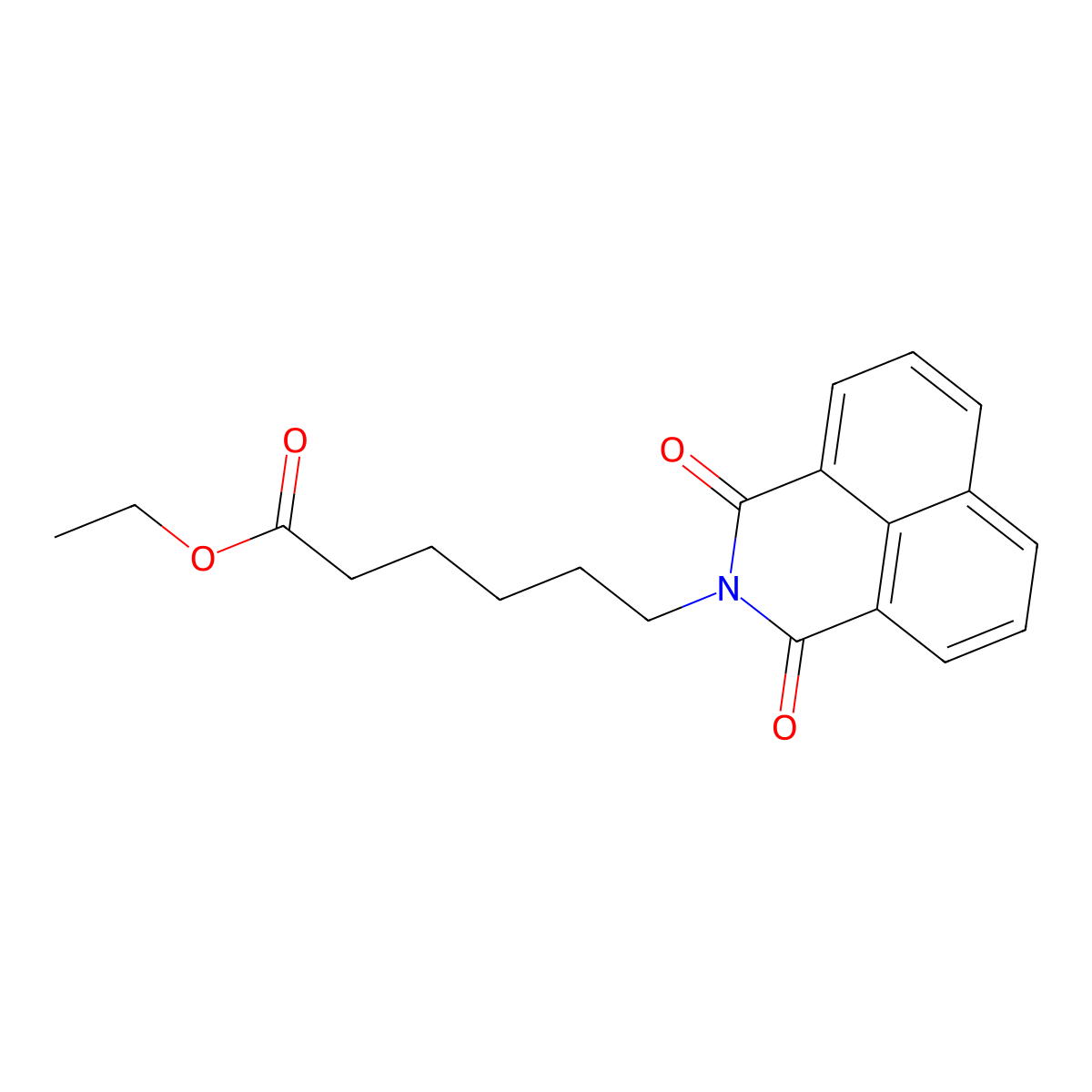 Ethyl 6-{2,4-dioxo-3-azatricyclo[7.3.1.0^{5,13}]trideca-1(13),5,7,9,11-pentaen-3-yl}hexanoate molecular structure, CAS 300815-53-6