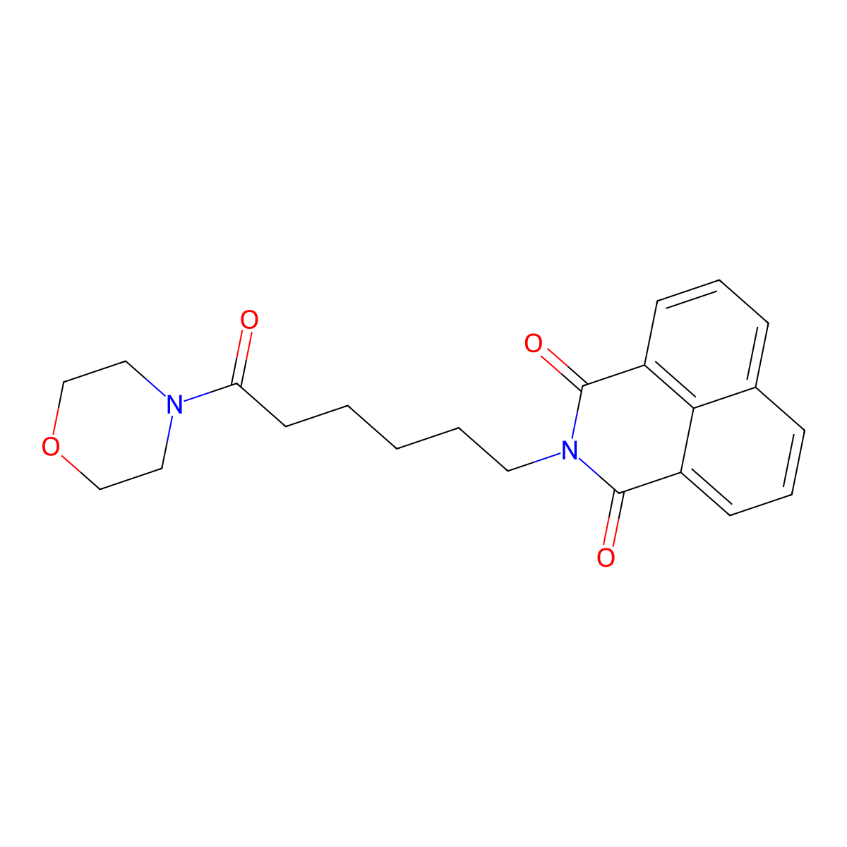 2-(6-Morpholin-4-yl-6-oxo-hexyl)-benzo[de]isoquinoline-1,3-dione molecular structure, CAS 300815-55-8