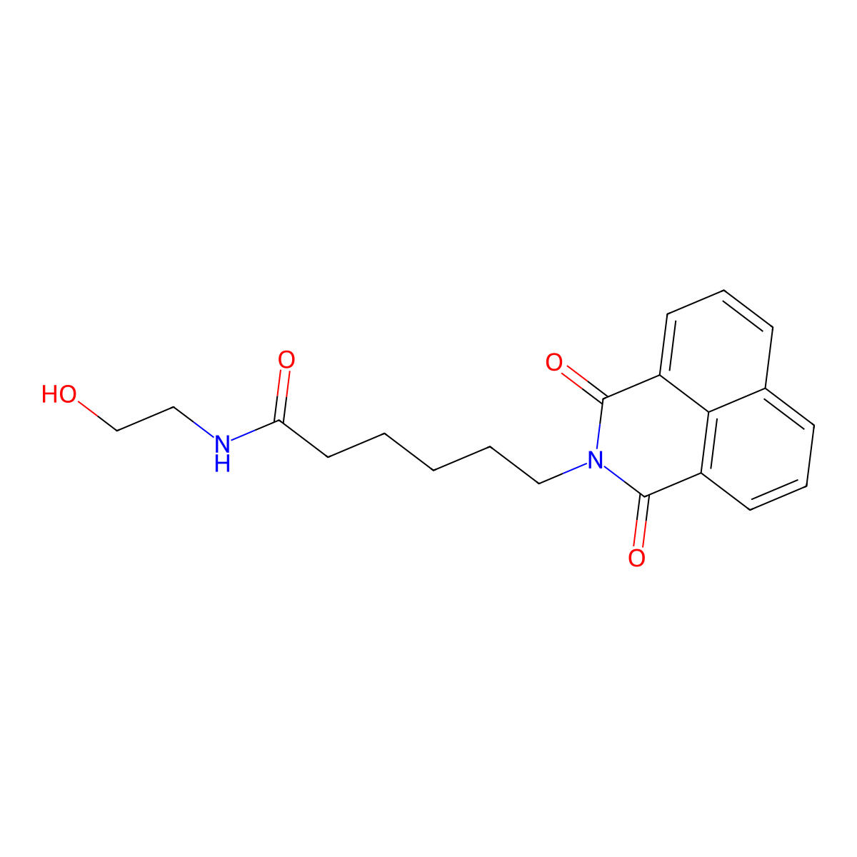 6-(1,3-dioxobenzo[de]isoquinolin-2-yl)-N-(2-hydroxyethyl)hexanamide molecular structure, CAS 300815-57-0