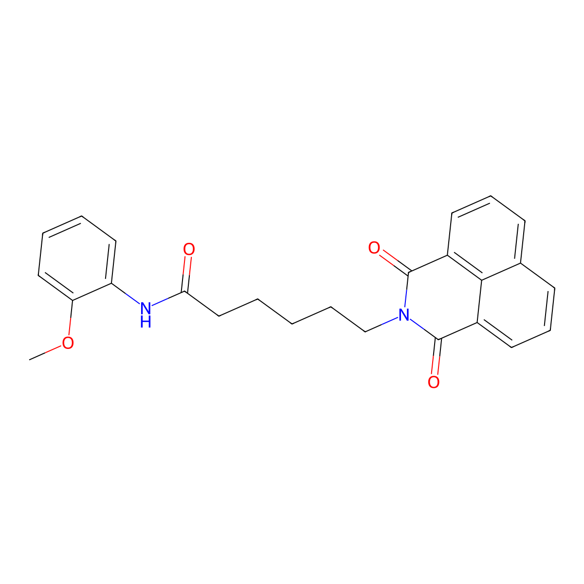 6-(1,3-dioxo-1H-benzo[de]isoquinolin-2(3H)-yl)-N-(2-methoxyphenyl)hexanamide molecular structure, CAS 300815-61-6
