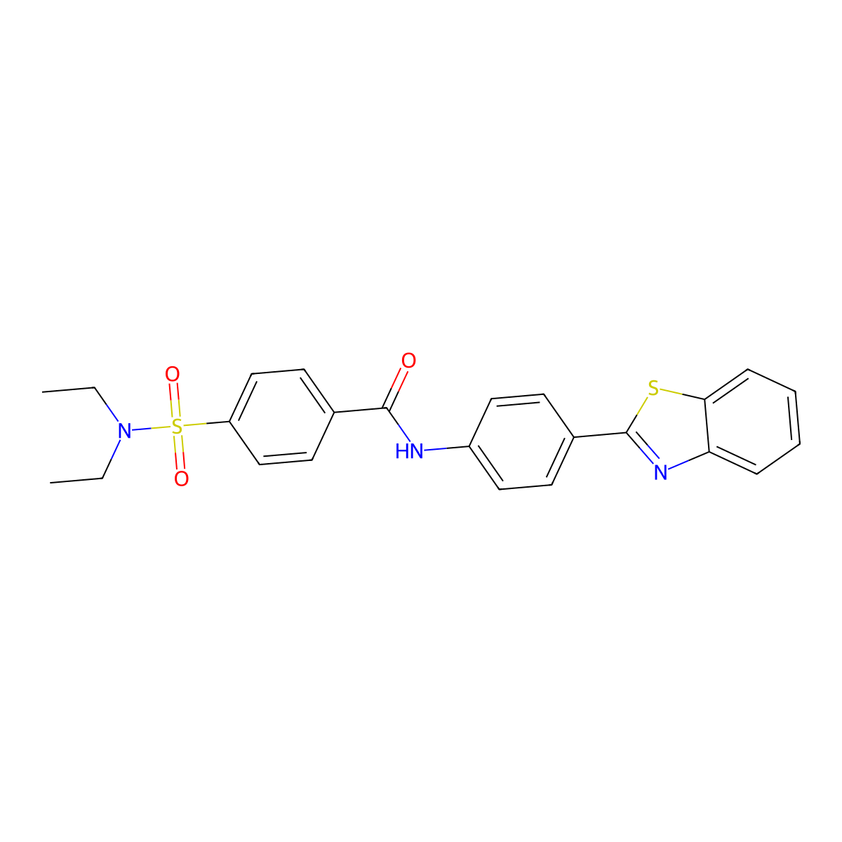 N-[4-(1,3-benzothiazol-2-yl)phenyl]-4-(diethylsulfamoyl)benzamide molecular structure, CAS 300815-98-9