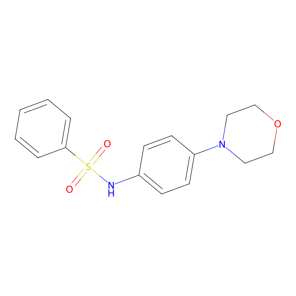 N-[4-(morpholin-4-yl)phenyl]benzenesulfonamide molecular structure, CAS 300816-17-5