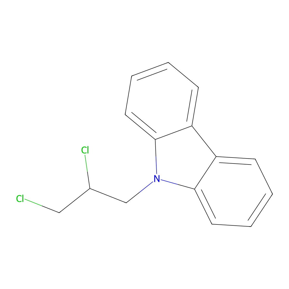9-(2,3-dichloropropyl)-9H-carbazole molecular structure, CAS 300816-36-8