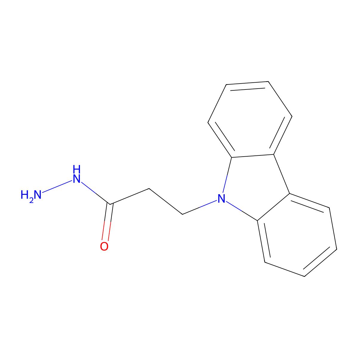 3-Carbazol-9-yl-propionic acid hydrazide molecular structure, CAS 300816-38-0