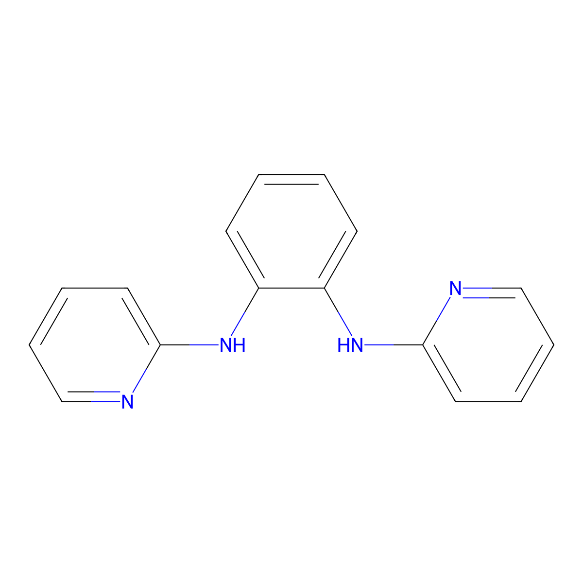N,N'-Dipyridin-2-ylbenzene-1,2-diamine molecular structure, CAS 300818-11-5