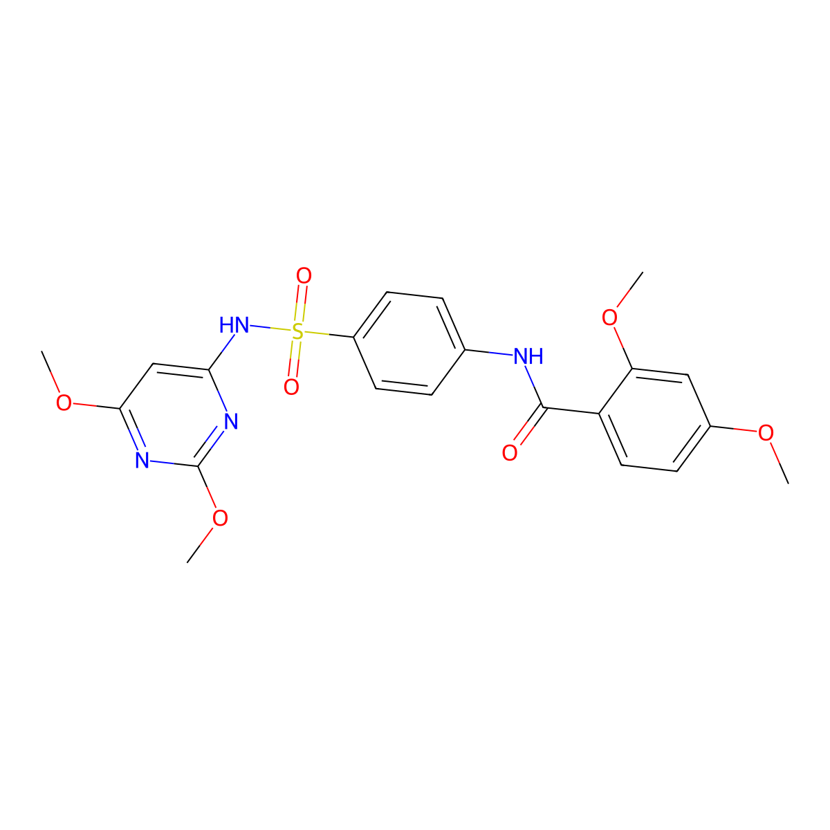 N-{4-[(2,6-Dimethoxypyrimidin-4-YL)sulfamoyl]phenyl}-2,4-dimethoxybenzamide molecular structure, CAS 300818-52-4