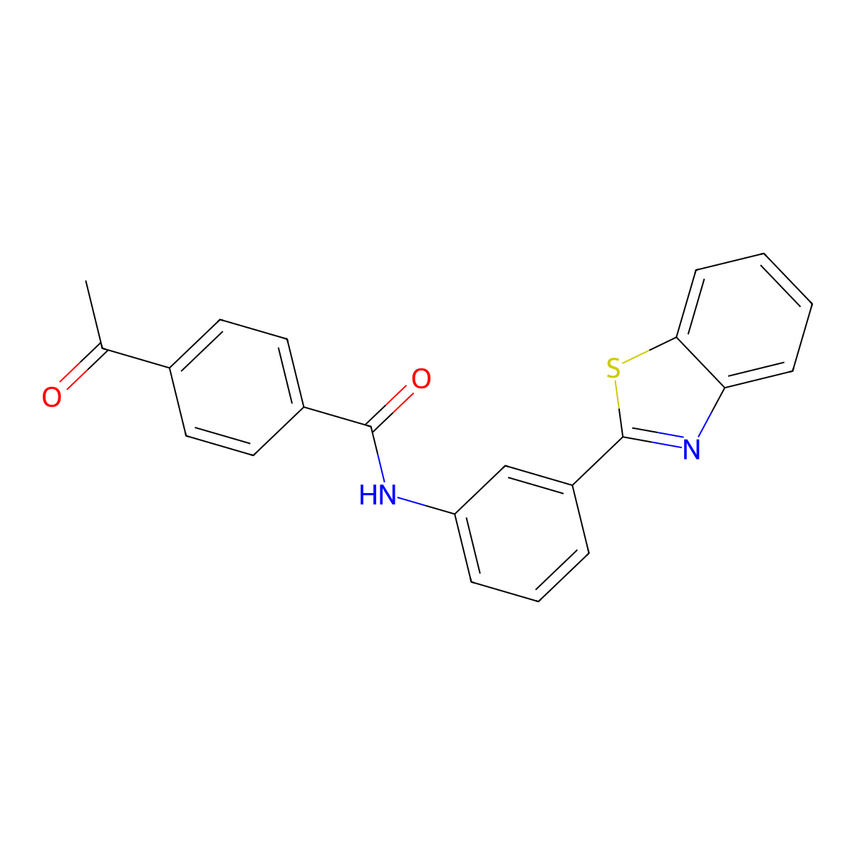 4-acetyl-N-(3-(benzo[d]thiazol-2-yl)phenyl)benzamide molecular structure, CAS 300818-61-5