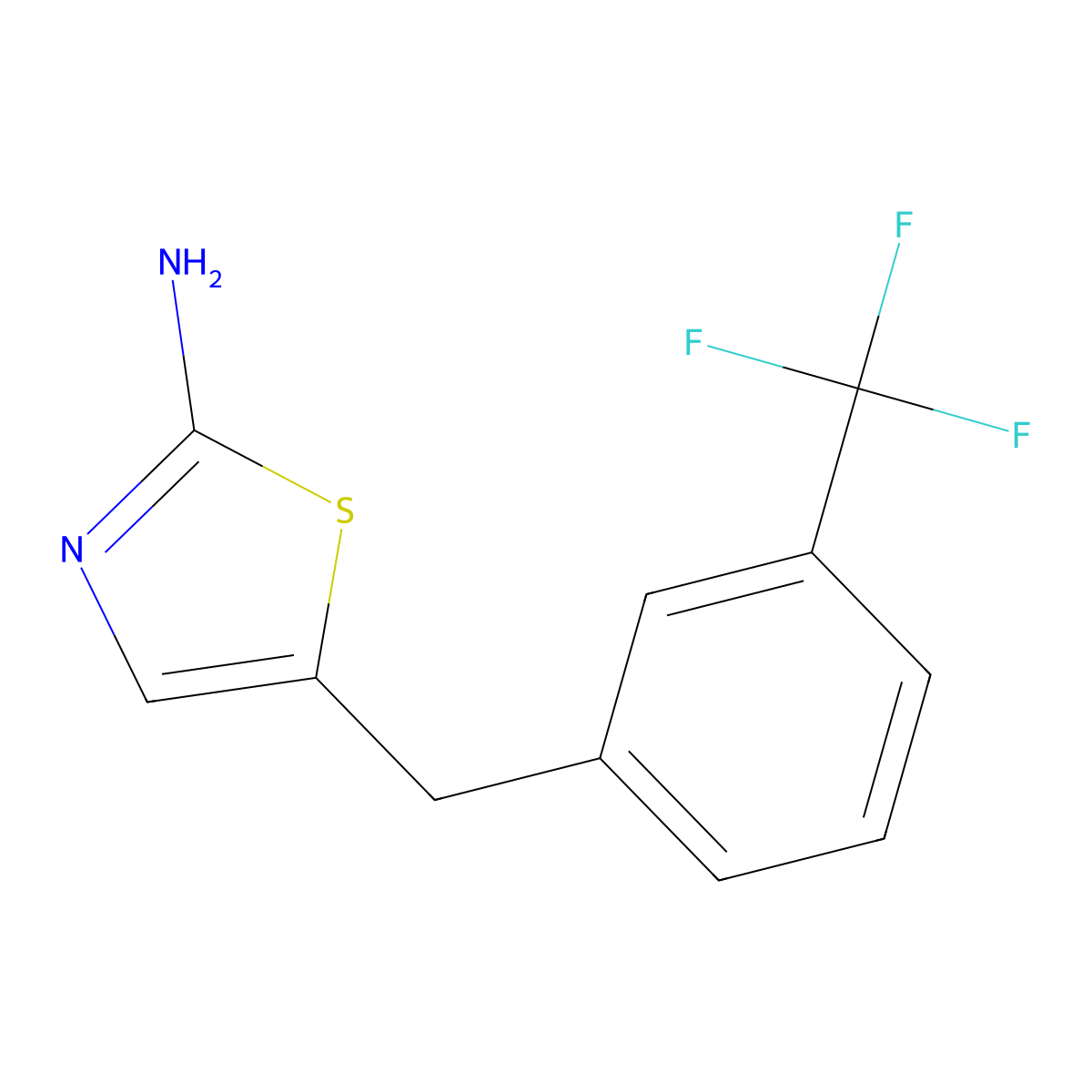 5-(3-Trifluoromethyl-benzyl)-thiazol-2-ylamine molecular structure, CAS 300819-51-6