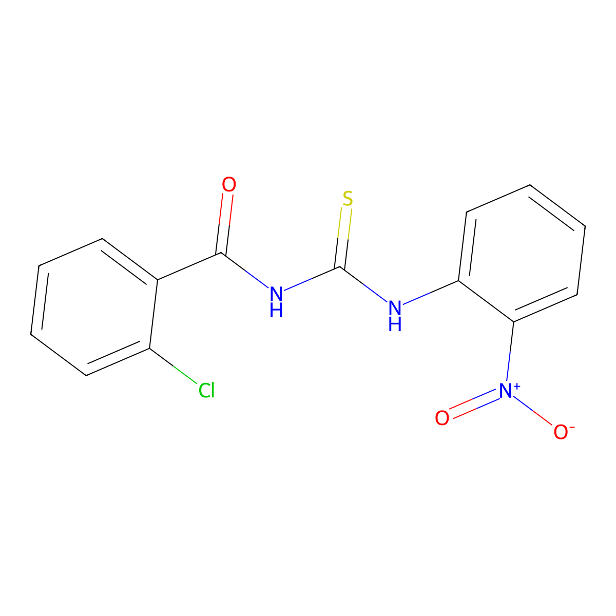 2-chloro-N-[(2-nitrophenyl)carbamothioyl]benzamide molecular structure, CAS 300819-68-5