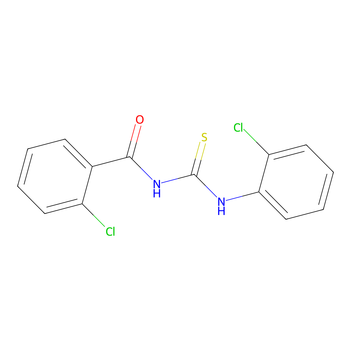 2-chloro-N-[(2-chlorophenyl)carbamothioyl]benzamide molecular structure, CAS 300819-72-1
