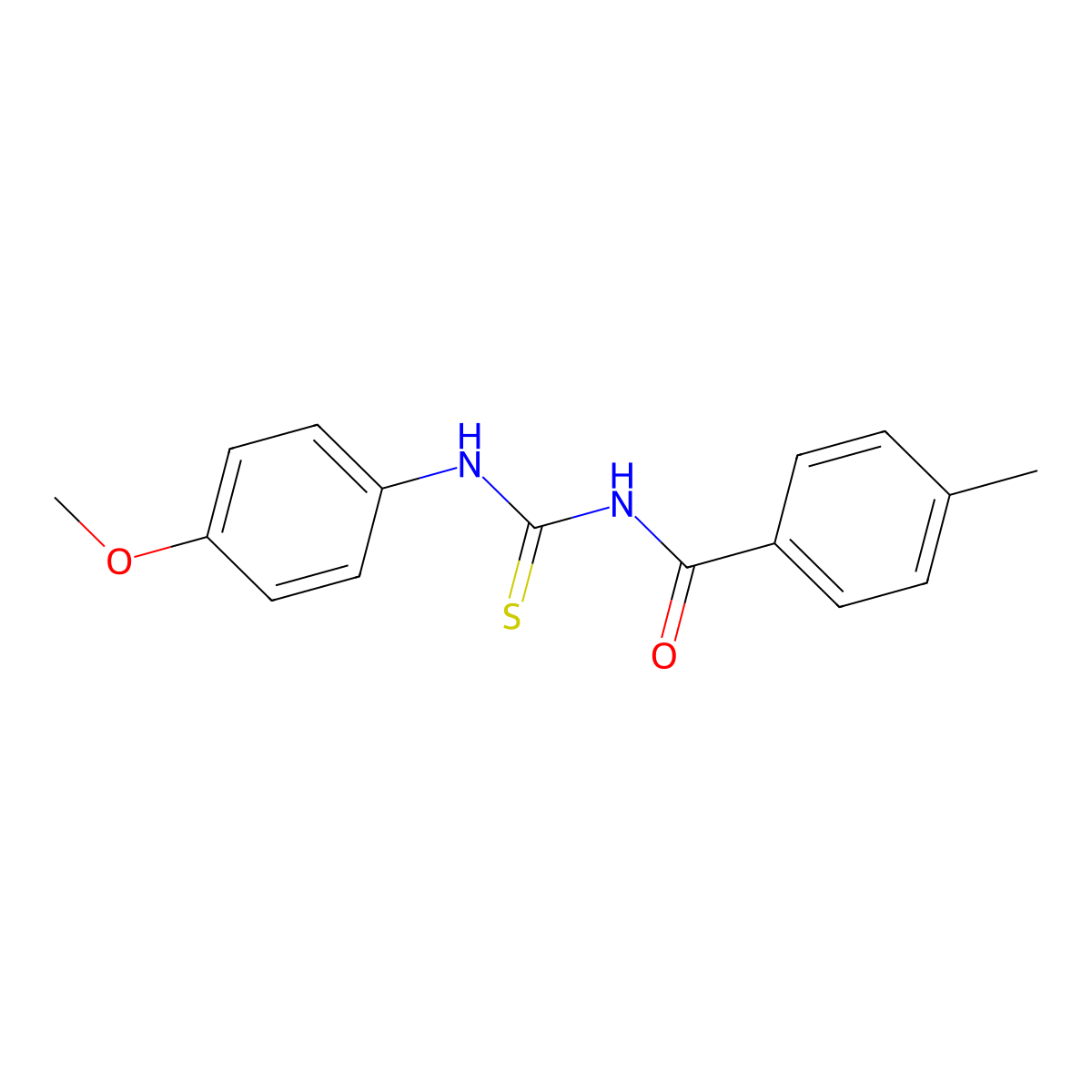 N-[(4-methoxyphenyl)carbamothioyl]-4-methylbenzamide molecular structure, CAS 300819-92-5