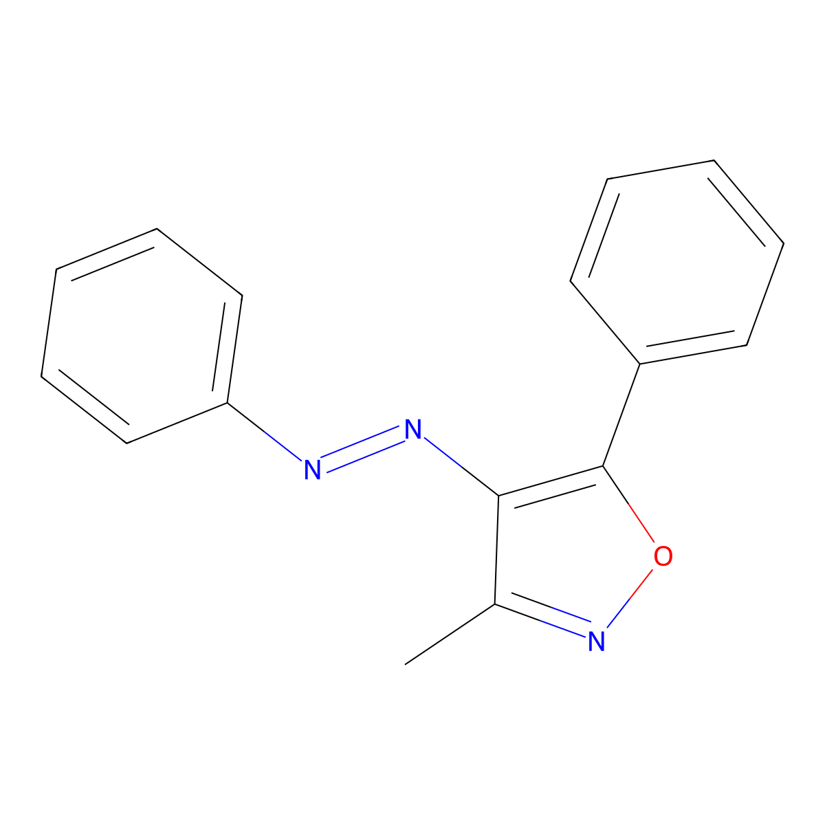 (3-Methyl-5-phenyl-1,2-oxazol-4-yl)-phenyldiazene molecular structure, CAS 30082-03-2