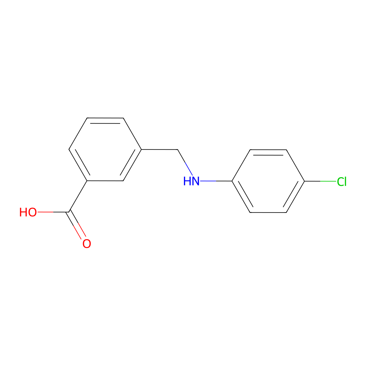 3-[(4-Chloroanilino)methyl]benzoic acid molecular structure, CAS 30082-42-9