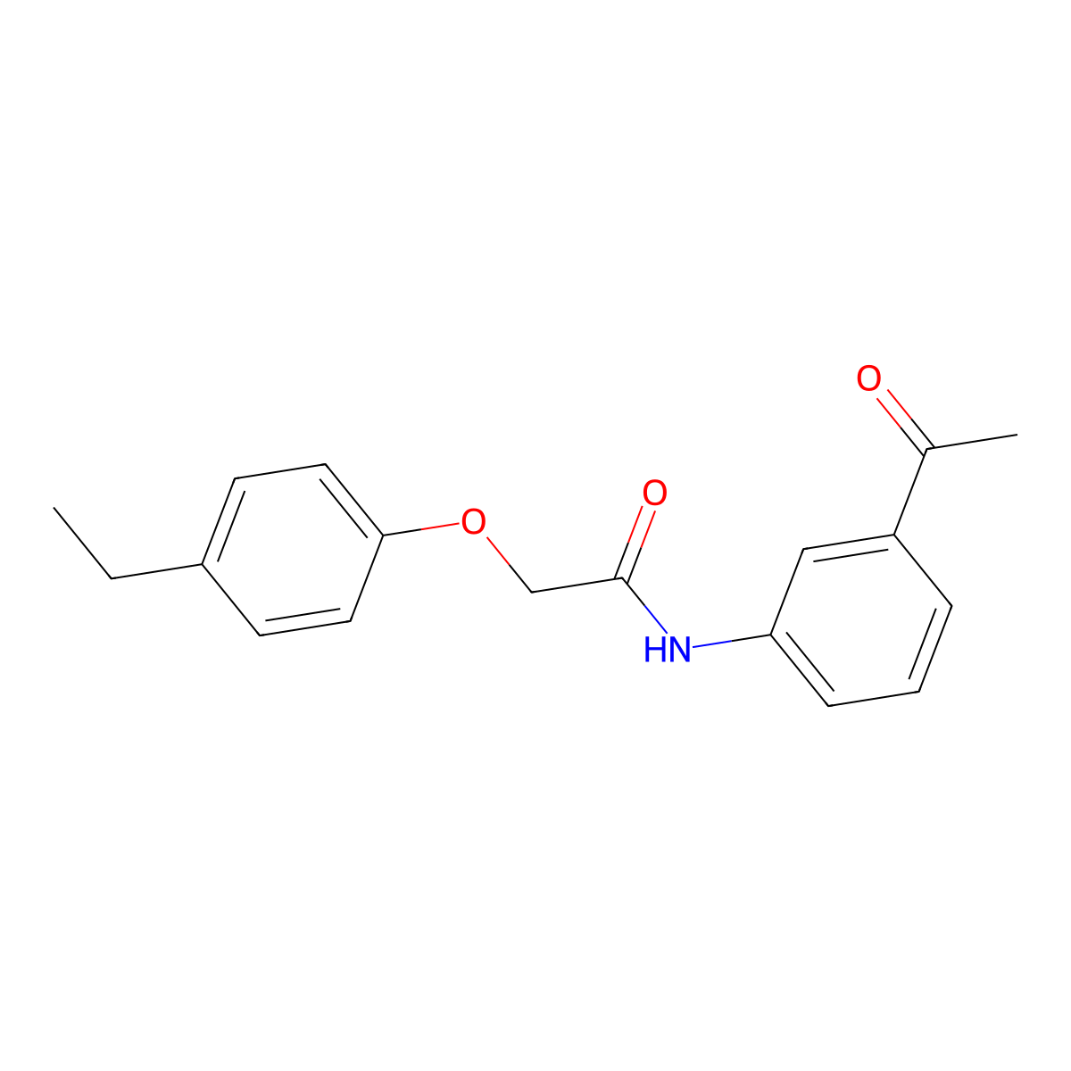 N-(3-acetylphenyl)-2-(4-ethylphenoxy)acetamide molecular structure, CAS 300820-45-5