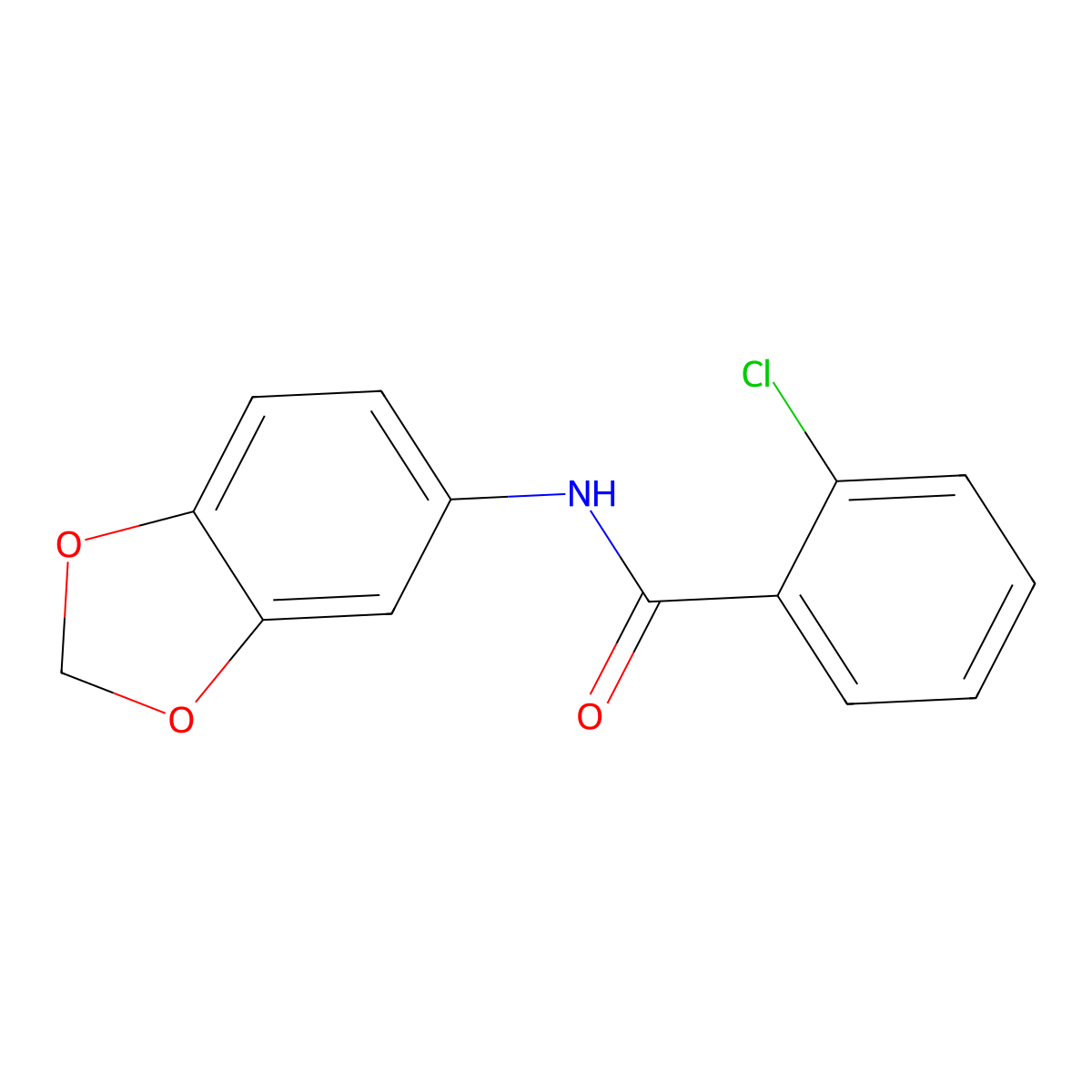 N-(1,3-benzodioxol-5-yl)-2-chlorobenzamide molecular structure, CAS 300820-67-1