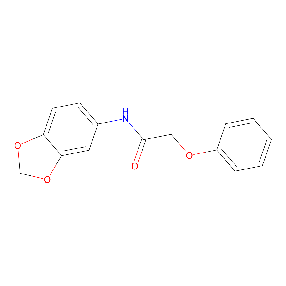N-(1,3-Benzodioxol-5-yl)-2-phenoxyacetamide molecular structure, CAS 300820-71-7