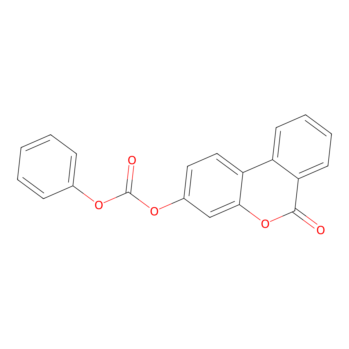 Carbonic acid 6-oxo-6H-benzo[c]chromen-3-yl ester phenyl ester molecular structure, CAS 300820-78-4