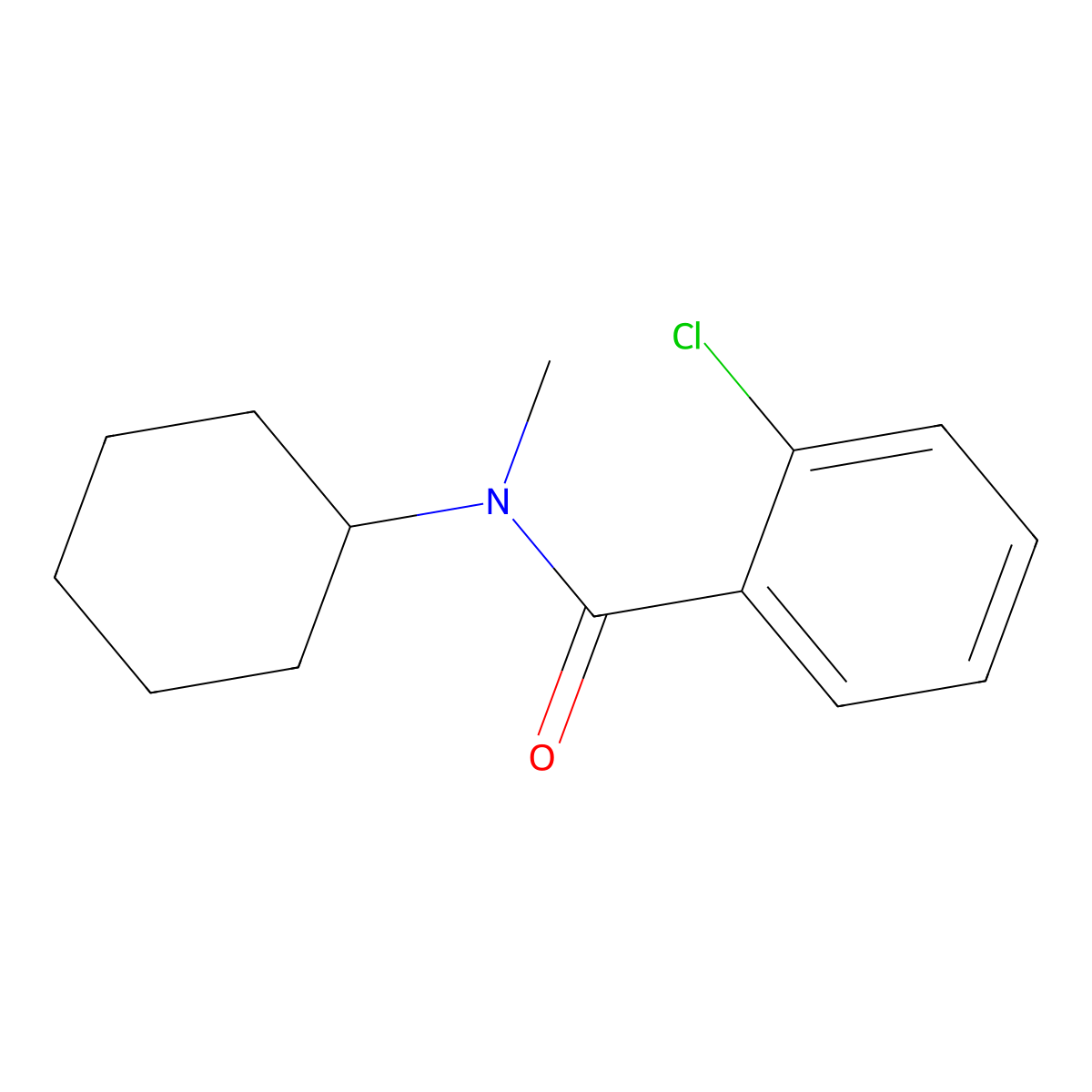 2-chloro-N-cyclohexyl-N-methylbenzamide molecular structure, CAS 300820-83-1