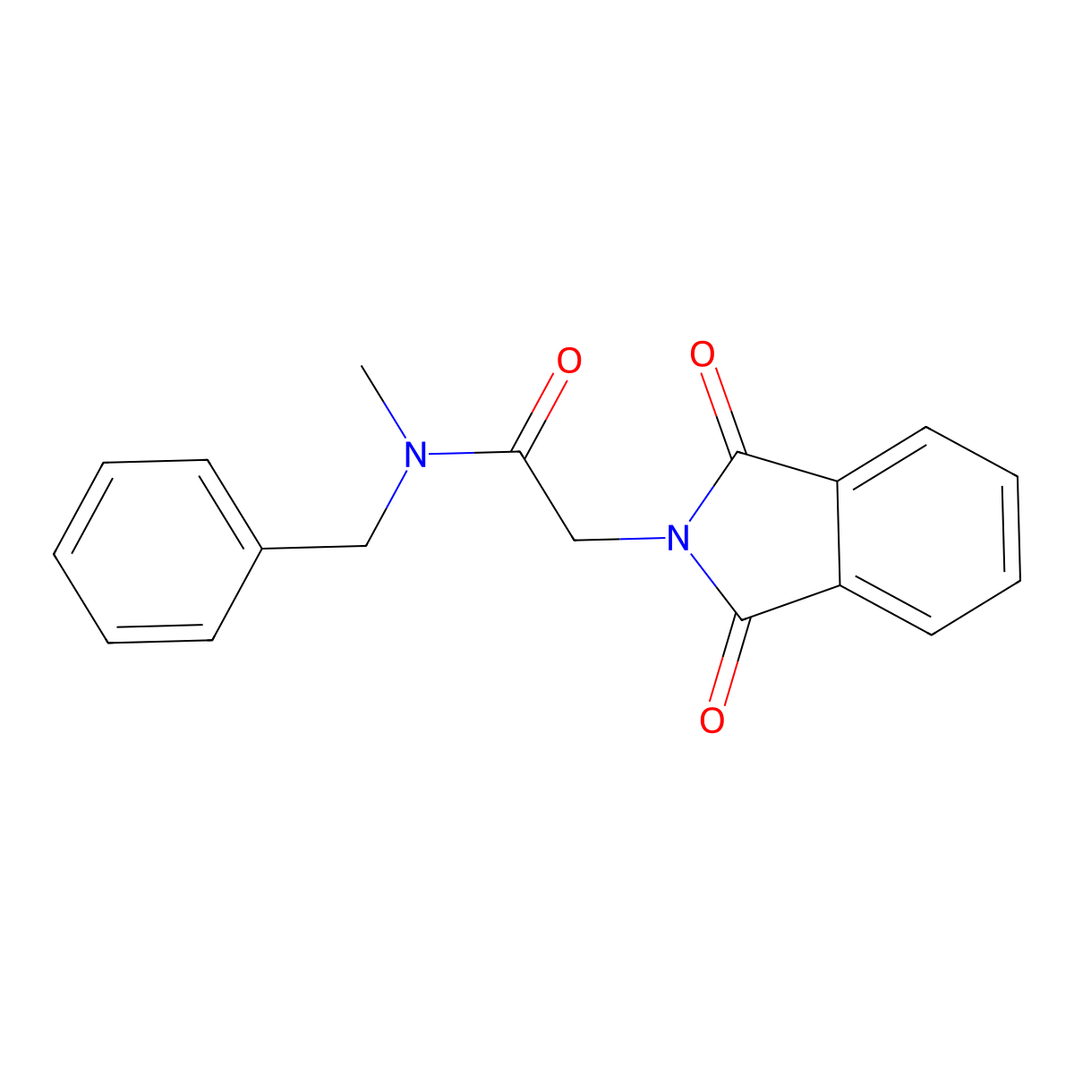 N-Benzyl-2-(1,3-dioxo-1,3-dihydro-isoindol-2-yl)-N-methyl-acetamide molecular structure, CAS 300820-86-4