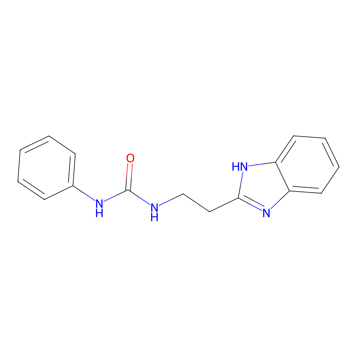 1-[2-(1H-benzimidazol-2-yl)ethyl]-3-phenylurea molecular structure, CAS 300820-98-8