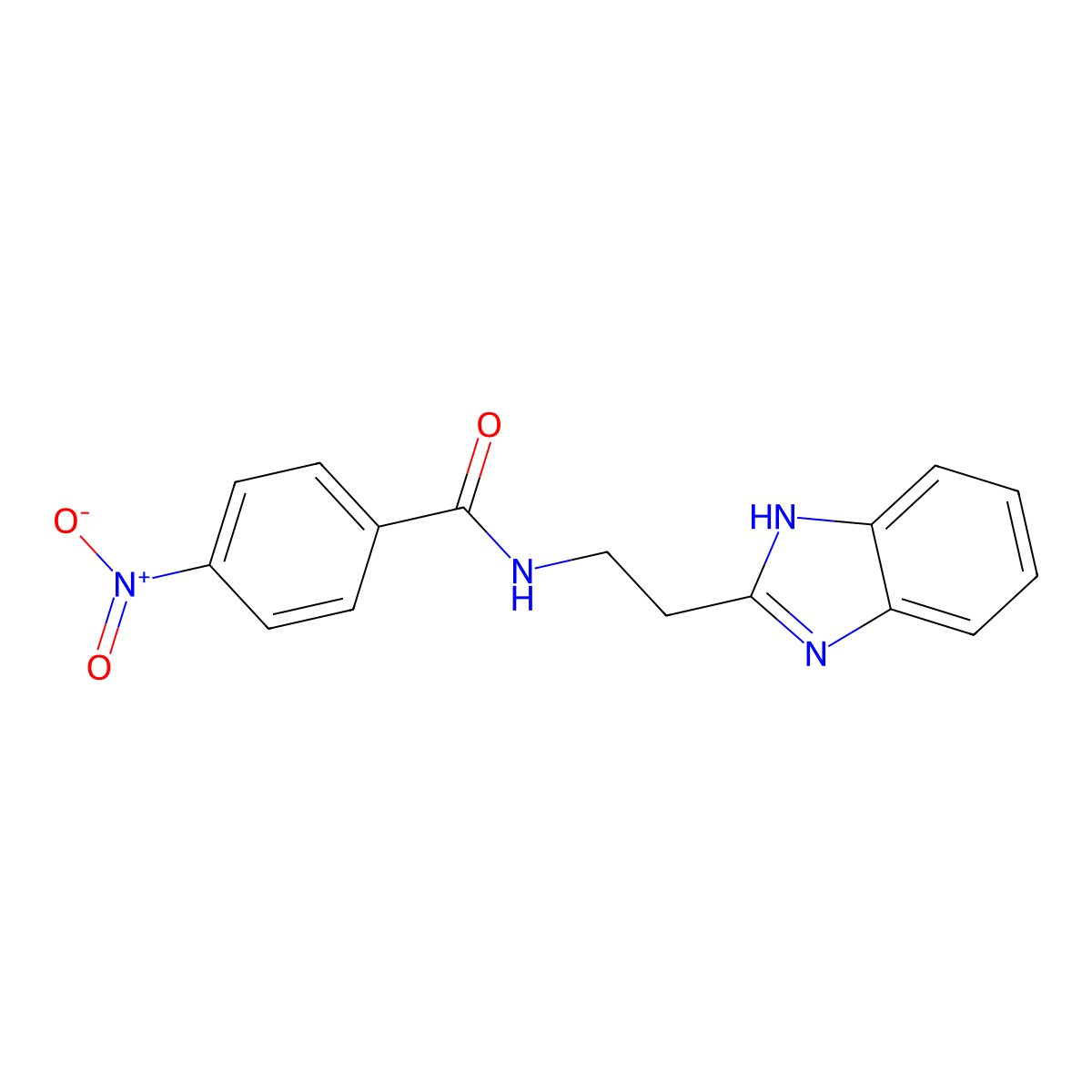N-[2-(1H-benzimidazol-2-yl)ethyl]-4-nitrobenzamide molecular structure, CAS 300821-02-7