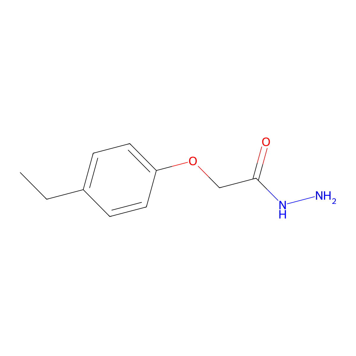 2-(4-Ethylphenoxy)acetohydrazide molecular structure, CAS 300821-52-7