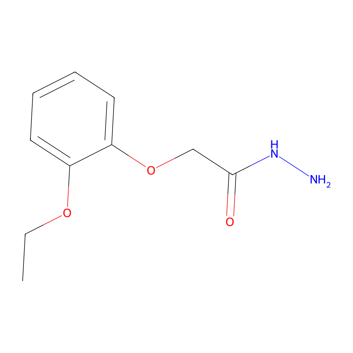 2-(2-Ethoxyphenoxy)acetohydrazide molecular structure, CAS 300821-55-0